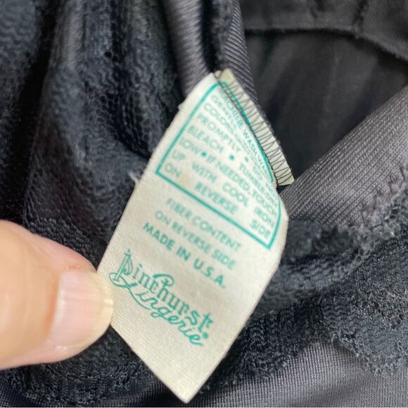 VINTAGE PINEHURST LINGERIE‎ FULL SLIP IN BLACK - Picture 6 of 7